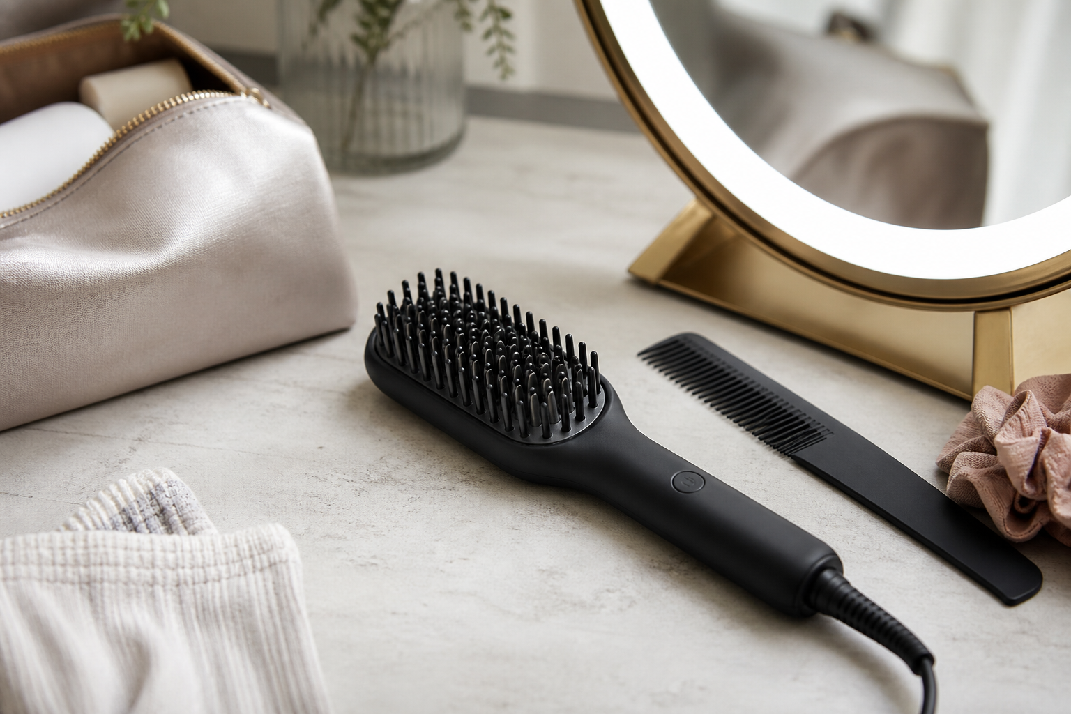 straightening brush vs flat iron — editorial clearance guide image